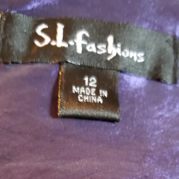 S L Fashions Lapis Dress Size 12 ** - Picture 3 of 9